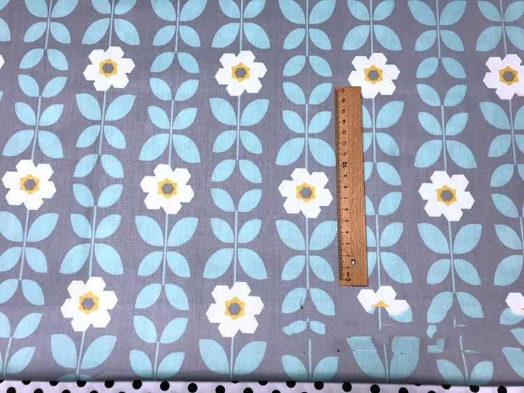 HKM-821139 Premium 100% Cotton Printed Bed Fabric for Bedding and Curtains - Water Printed, Yellow & Blue Options Available, 160cm Width