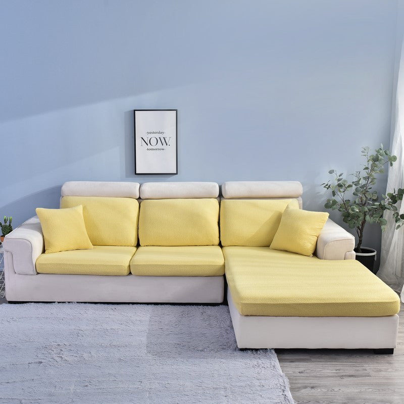HKM-821203 Waterproof Seersucker Sofa Cover for Universal Fit - Dust and Protection Cover in Solid Color