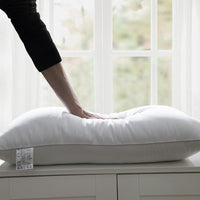 HKM-821267 Cotton Brushed Feather Fabric Pillow - Soft and Resilient, Multiple Loft Options Available