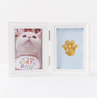HKM-821459 Solid Wood Photo Frame with Cat Palm Print - Multiple Color Options Available