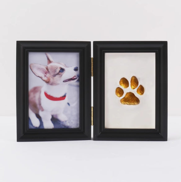 HKM-821459 Solid Wood Photo Frame with Cat Palm Print - Multiple Color Options Available