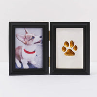 HKM-821459 Solid Wood Photo Frame with Cat Palm Print - Multiple Color Options Available