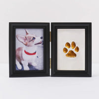 HKM-821459 Solid Wood Photo Frame with Cat Palm Print - Multiple Color Options Available