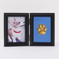 HKM-821459 Solid Wood Photo Frame with Cat Palm Print - Multiple Color Options Available