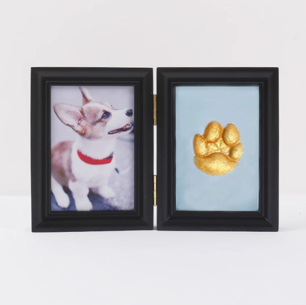 HKM-821459 Solid Wood Photo Frame with Cat Palm Print - Multiple Color Options Available