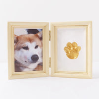 HKM-821459 Solid Wood Photo Frame with Cat Palm Print - Multiple Color Options Available