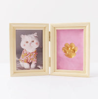 HKM-821459 Solid Wood Photo Frame with Cat Palm Print - Multiple Color Options Available