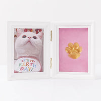 HKM-821459 Solid Wood Photo Frame with Cat Palm Print - Multiple Color Options Available