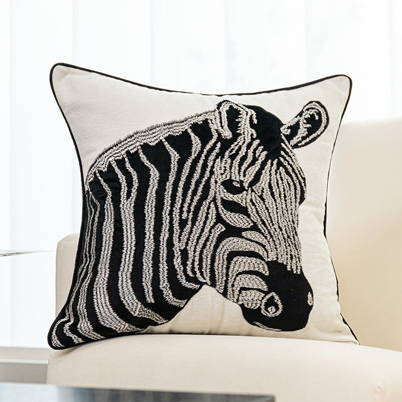 HKM-821523 Nordic Style Embroidered Chenille Throw Pillow Cover - Various Designs Available