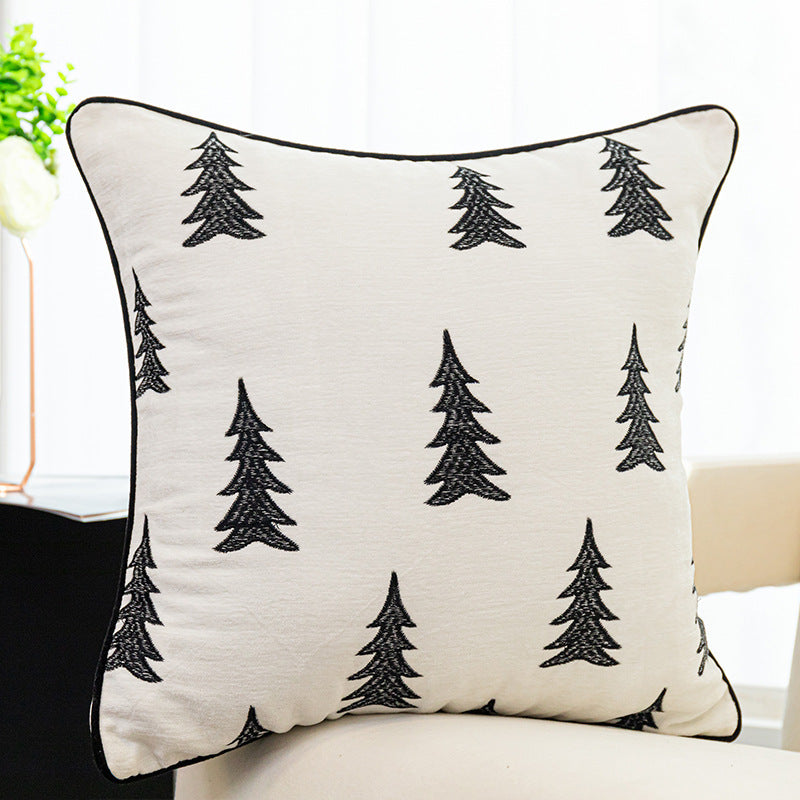 HKM-821523 Nordic Style Embroidered Chenille Throw Pillow Cover - Various Designs Available