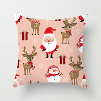 HKM-821587 Nordic Style Cartoon Christmas Pillow Cover - 45x45cm Polyester Cushion