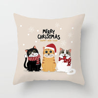 HKM-821587 Nordic Style Cartoon Christmas Pillow Cover - 45x45cm Polyester Cushion