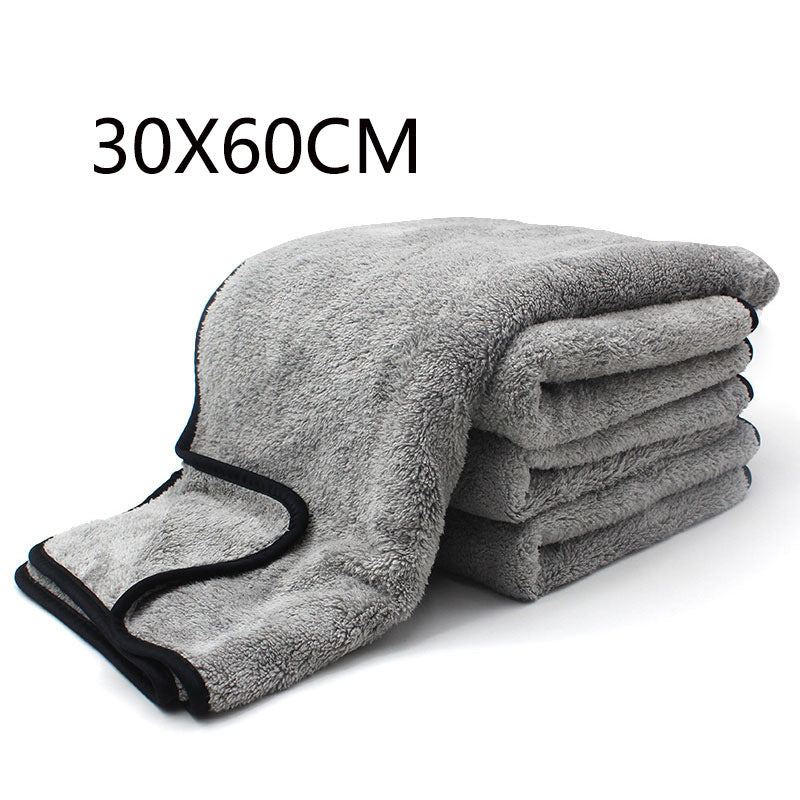 KTX-821715 Coral Velvet Car Wash Towel - Non-Shedding Pure Cotton, Multiple Sizes Available