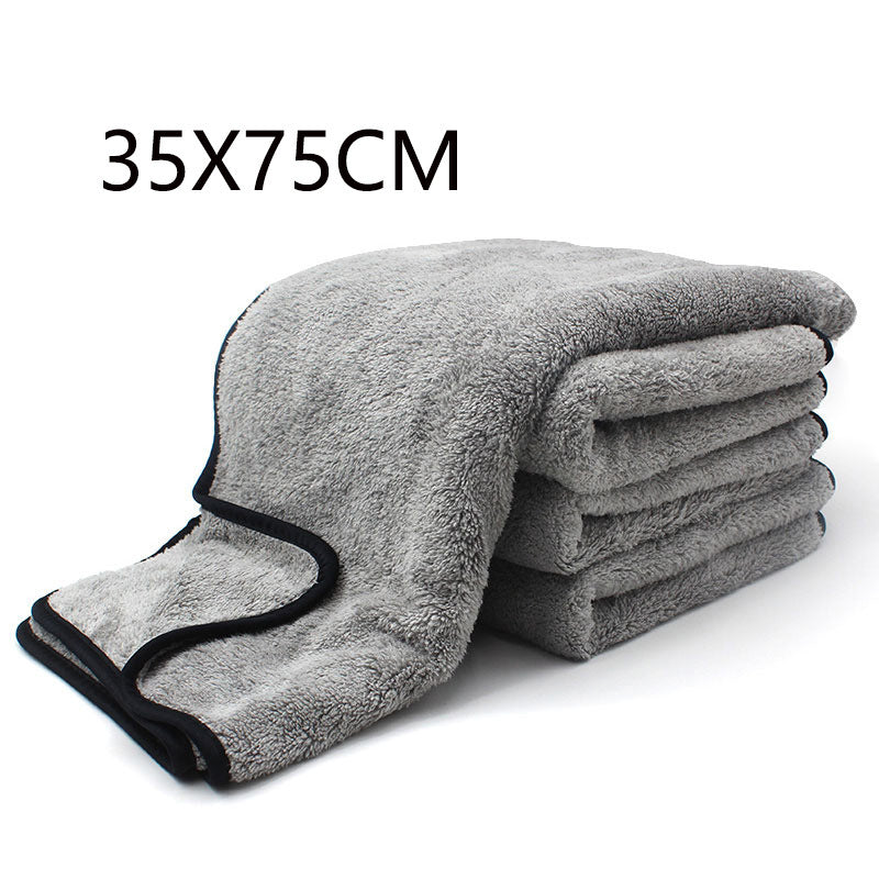 KTX-821715 Coral Velvet Car Wash Towel - Non-Shedding Pure Cotton, Multiple Sizes Available