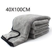 HKM-821715 Coral Velvet Car Wash Towel - Non-Shedding Pure Cotton, Multiple Sizes Available