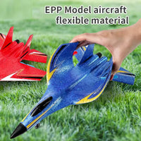 HKM-821715 Foam Remote-Controlled Hand-Launch Glider with LED Lights for Outdoor Fun