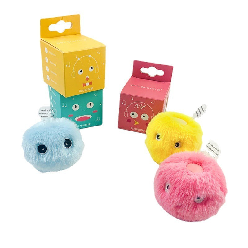 HKM-821907 Kitty Calling Ball Toy Light-emitting Cat Teasing Ball Catnip Sound Molar Long Lasting Self-Hi Relieving Stuffy Dog Toy Pet Products