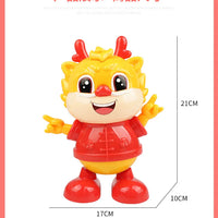 HKM-822291 Dancing Cartoon Dragon Robot Toy with Light and Sound for Kids