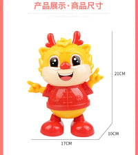 HKM-822291 Dancing Cartoon Dragon Robot Toy with Light and Sound for Kids