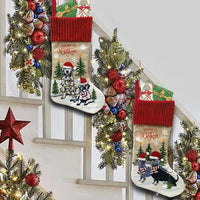 HKM-822419 Festive Cat and Dog Socks with Pendant for Christmas Tree Decoration