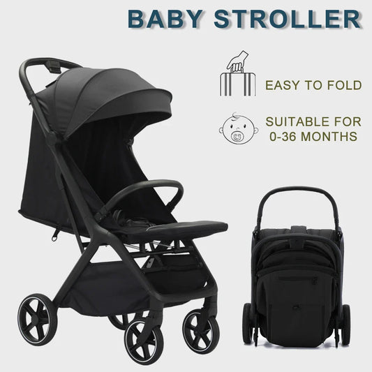 KTX-822483 Portable Foldable Aluminium Baby Stroller for Travel, Lightweight Baby Pushchair for Newborns