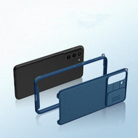 HKM-822547 Samsung S21 FE 2021 Anti-Peeping Black Mirror Pro Lens Slide Protection Cover