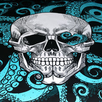 HKM-822611 Octopus Skull 3-Piece Bedding Set - European and American Polyester Quilt Cover