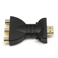 HKM-822803 HDMI to RCA AV Converter Adapter, 24K Gold-Plated, Supports 480P/720P/1080P, Compatible with TVs and Projectors