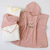 HKM-822867 Children's Coral Fleece Hooded Bath Cloaks - Bear, Rabbit, Duck, and Koala Designs