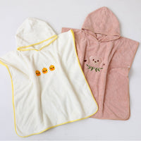 HKM-822867 Children's Coral Fleece Hooded Bath Cloaks - Bear, Rabbit, Duck, and Koala Designs