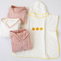 HKM-822867 Children's Coral Fleece Hooded Bath Cloaks - Bear, Rabbit, Duck, and Koala Designs