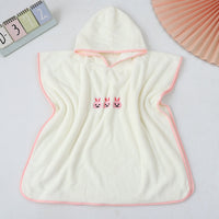 HKM-822867 Children's Coral Fleece Hooded Bath Cloaks - Bear, Rabbit, Duck, and Koala Designs