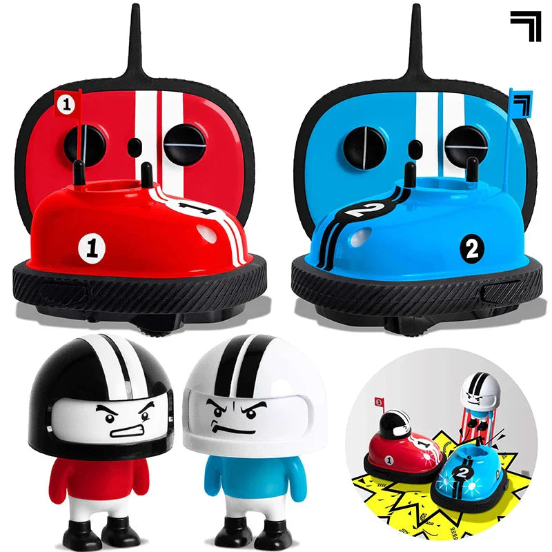 HKM-822867 Interactive 2 Player RC Bumper Cars - Remote Control Car Toys for Kids, Fun Indoor-Outdoor Battle Game