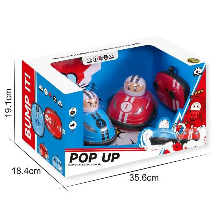 HKM-822867 Interactive 2 Player RC Bumper Cars - Remote Control Car Toys for Kids, Fun Indoor-Outdoor Battle Game