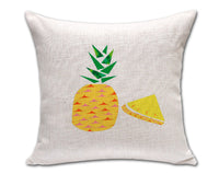 HKM-822995 Pineapple Pattern Cotton Linen Throw Pillow Cover for Home and Office Decor
