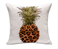 HKM-822995 Pineapple Pattern Cotton Linen Throw Pillow Cover for Home and Office Decor