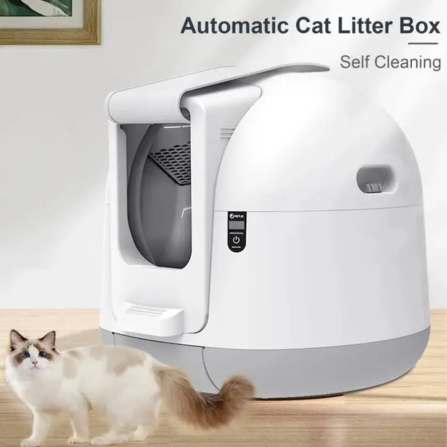 KTX-823059 Automatic Self-Cleaning Cat Litter Box with Front Entry and Gravity Sensor Function
