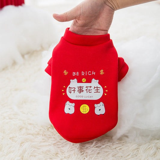 HKM-823123 Thin Velvet Cat Sweater for All Sizes - Soft Milk Silk Material, Festive Designs
