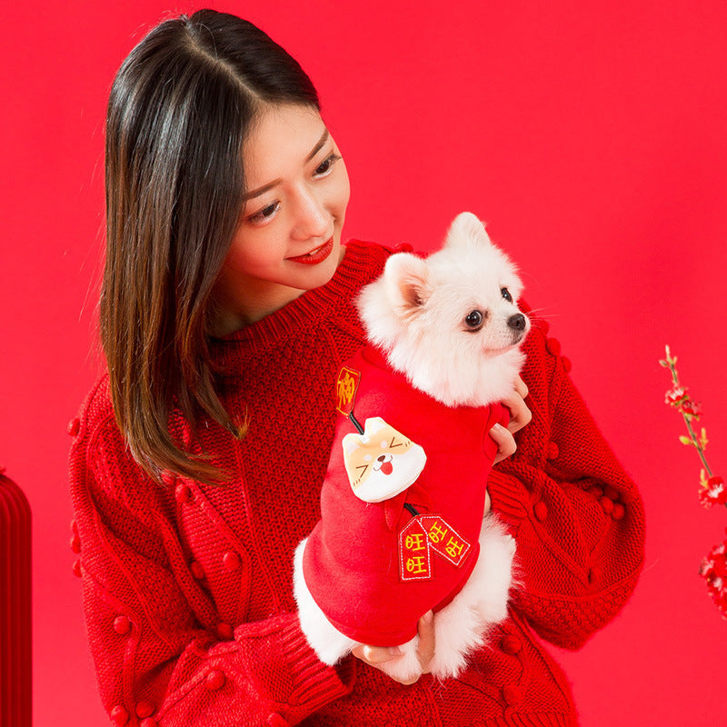 HKM-823123 Thin Velvet Cat Sweater for All Sizes - Soft Milk Silk Material, Festive Designs