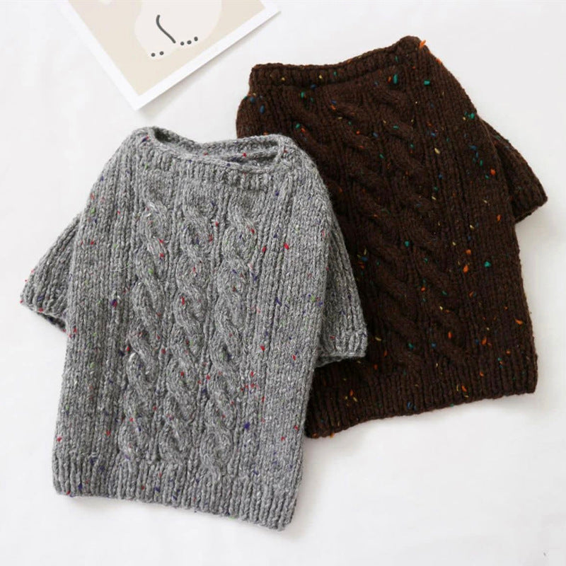 HKM-823187 Knitted Sweater for Pets in Multiple Colors and Patterns - Autumn and Winter Collection