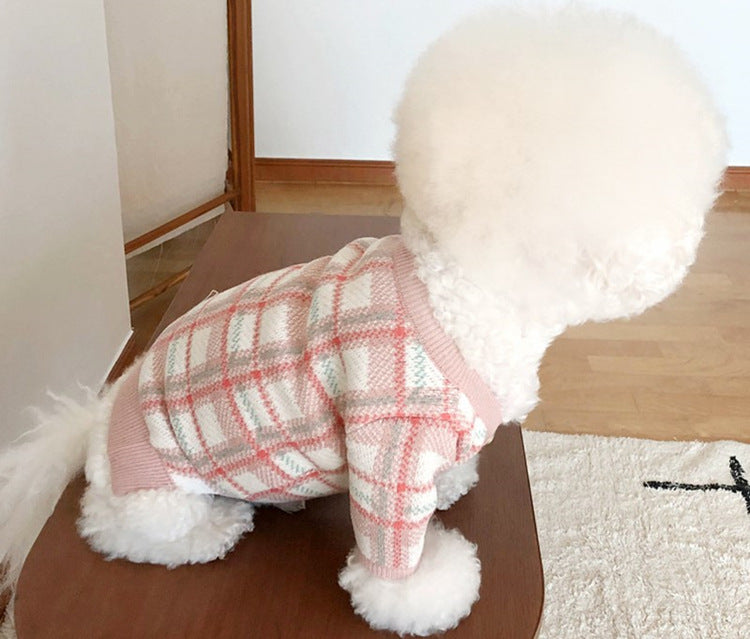 HKM-823187 Knitted Sweater for Pets in Multiple Colors and Patterns - Autumn and Winter Collection