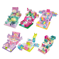 HKM-823251 Music and Light Iced Coffee Doll House Play Set for Kids, Treasure Box Gift for Girls Ages 5-7