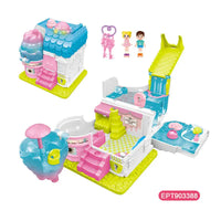 HKM-823251 Music and Light Iced Coffee Doll House Play Set for Kids, Treasure Box Gift for Girls Ages 5-7
