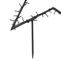HKM-823251 Warm White Star-Shaped Christmas Decoration with 115 LEDs and Ground Spikes, 8 Lighting Modes, 90 x 85 cm