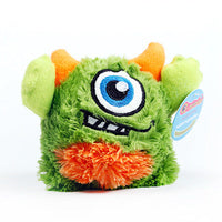 HKM-823379 Durable Interactive Chew Toy with Spiky Sound Ball for Dogs, Halloween Design, Available in Green, Blue, and Rose Red, 12cm