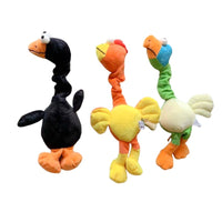 HKM-823443 Interactive Squeaky Dog Toy - Chew-Resistant Plush Chicken for Play and Dental Care