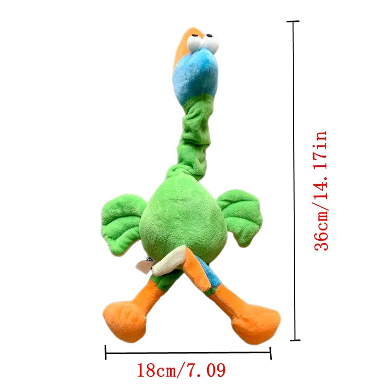 HKM-823443 Interactive Squeaky Dog Toy - Chew-Resistant Plush Chicken for Play and Dental Care