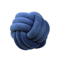 HKM-823443 Knotted Plush Ball Throw Pillow - Soft Cuddly Cushion in Pink, Blue, Gray, 25cm & 18cm Sizes