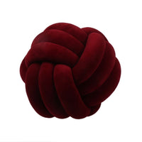 HKM-823443 Knotted Plush Ball Throw Pillow - Soft Cuddly Cushion in Pink, Blue, Gray, 25cm & 18cm Sizes