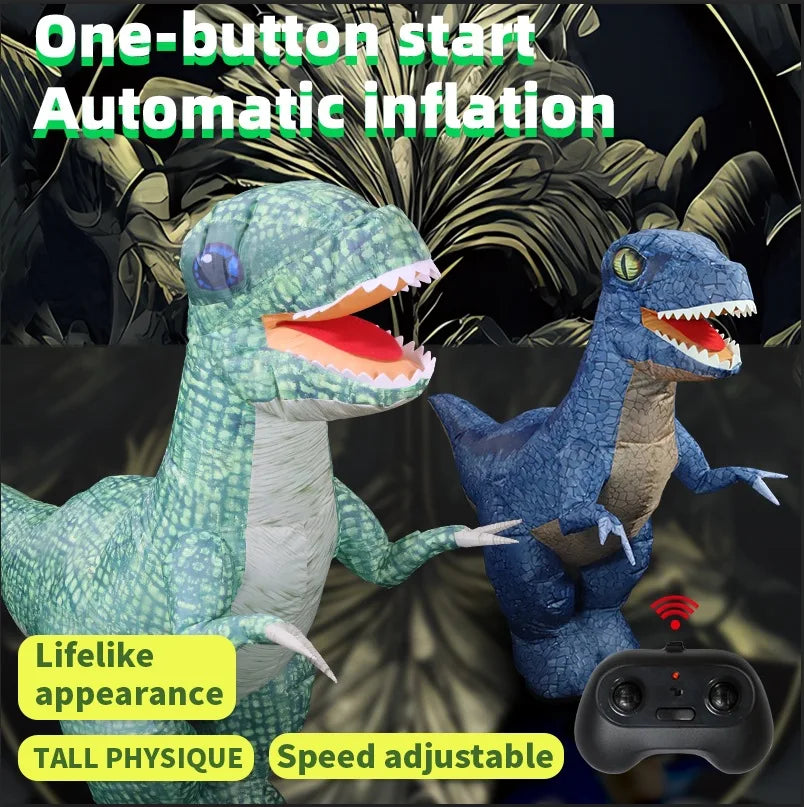 HKM-823443 Remote Control Inflatable Dinosaur Toy with 6 Channels and 30m Range for Kids